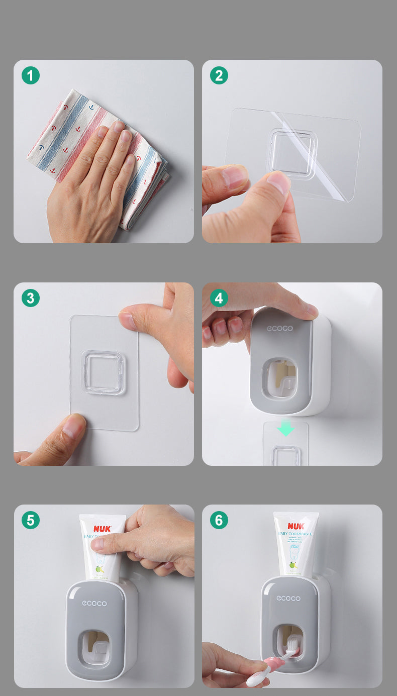 Automatisk tandkräms hållare