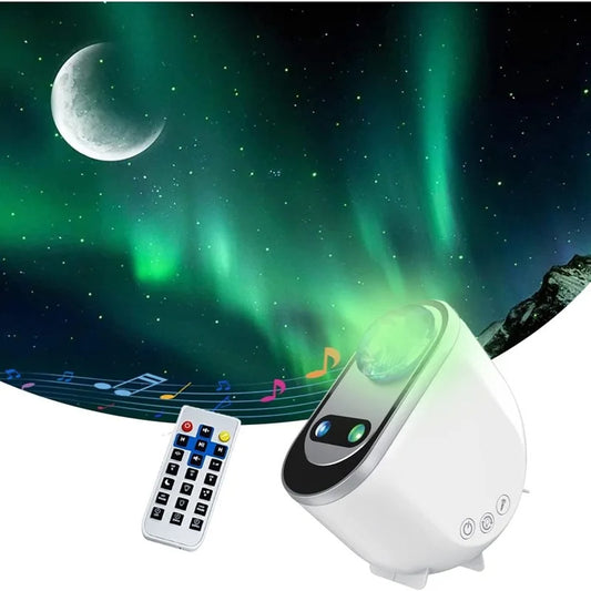 Aurora Galaxy Projektor – Stjärnhimmel & Månlampa