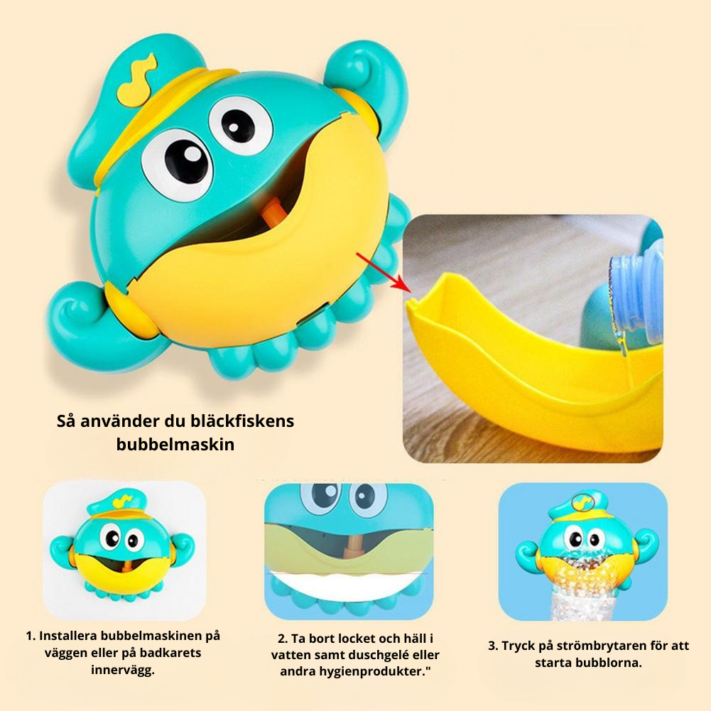 Bubble Octopus – Automatisk Bubbelmaskin för Bad